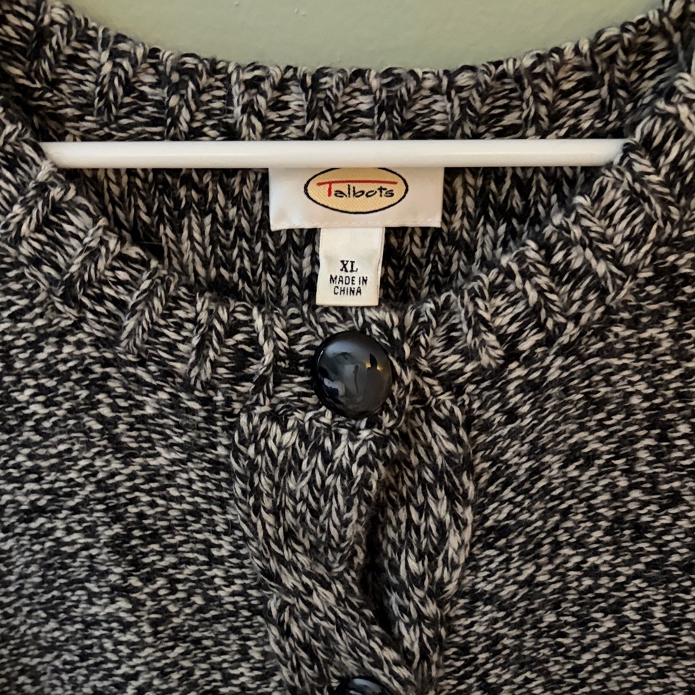 Talbots Women's Button Down Lambs Wool Marled Car… - image 4